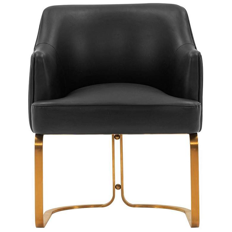 Image 1 Modern Edra Leatherette Dining Armchair in Black