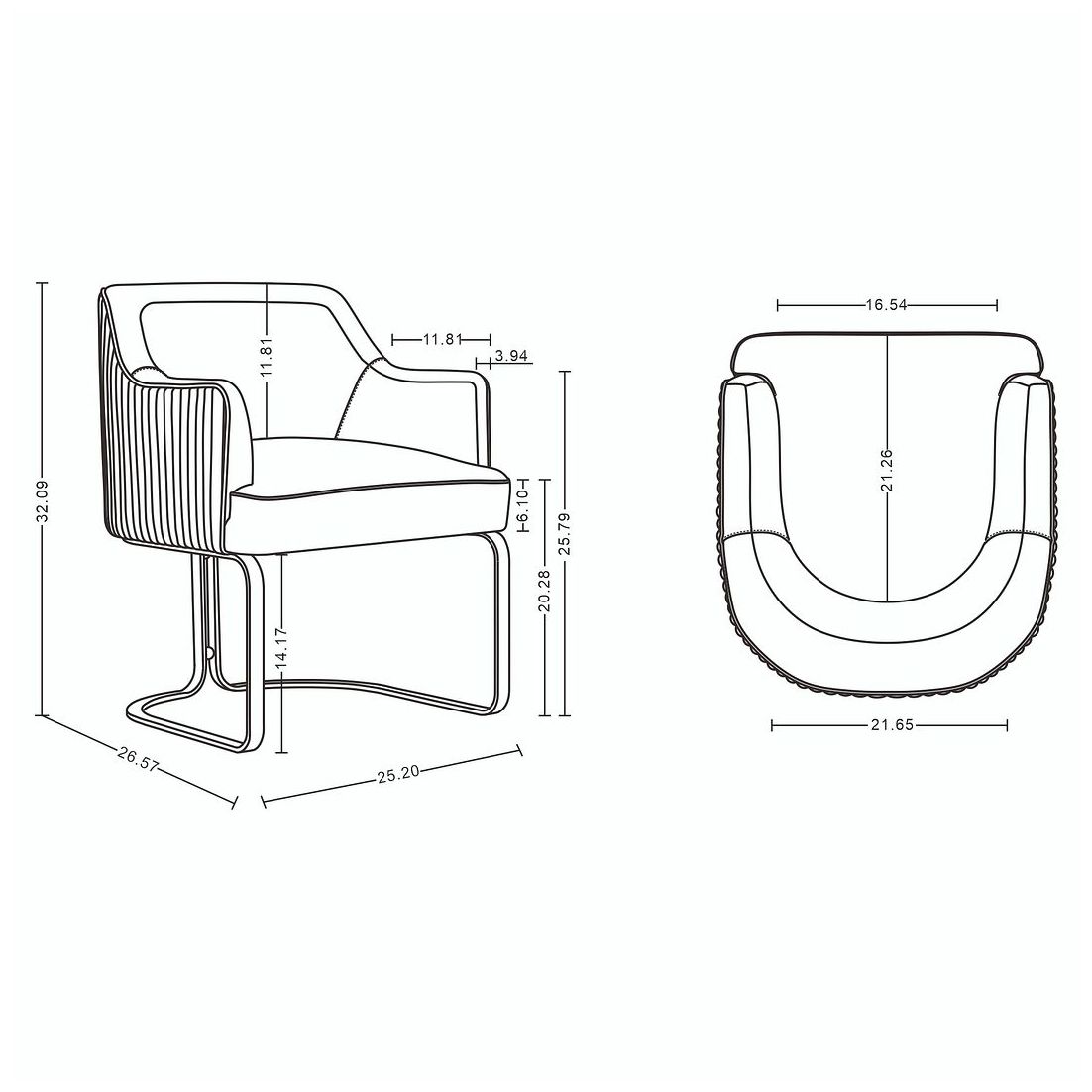 Image 3 Modern Edra Leatherette  Dining Armchair in Cream more views