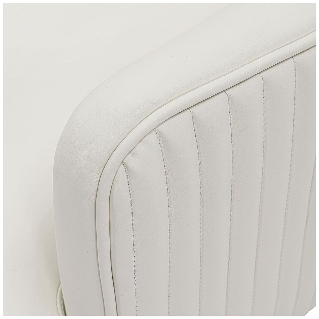 Image 4 Modern Edra Leatherette  Dining Armchair in Cream more views