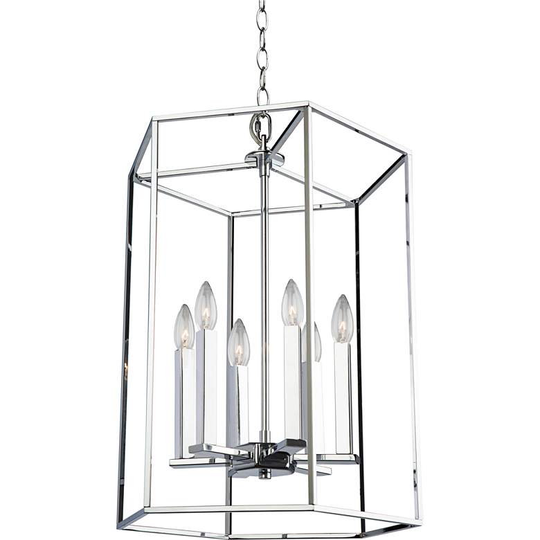 Image 1 Modern Elegance 17 1/2"W Chrome 6-Light Chandelier