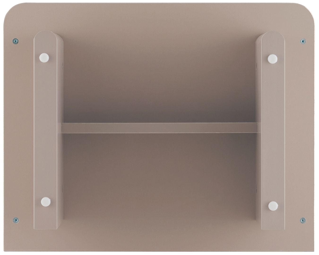 Modern Ella Nightstand with 1 Full Extension Drawer in Mocha- Set of 2