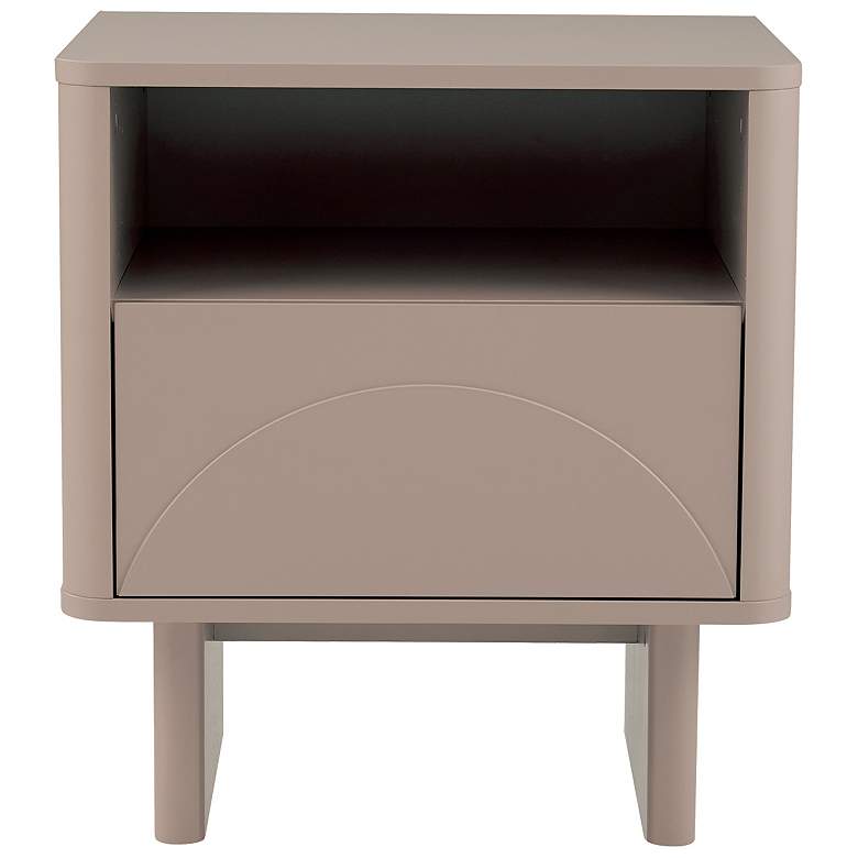 Image 2 Modern Ella Nightstand with 1 Full Extension Drawer in Mocha
