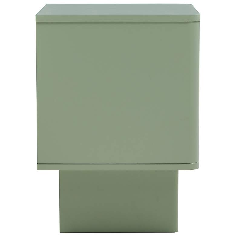 Image 7 Modern Ella Nightstand with 1 Full Extension Drawer in Sage Green more views