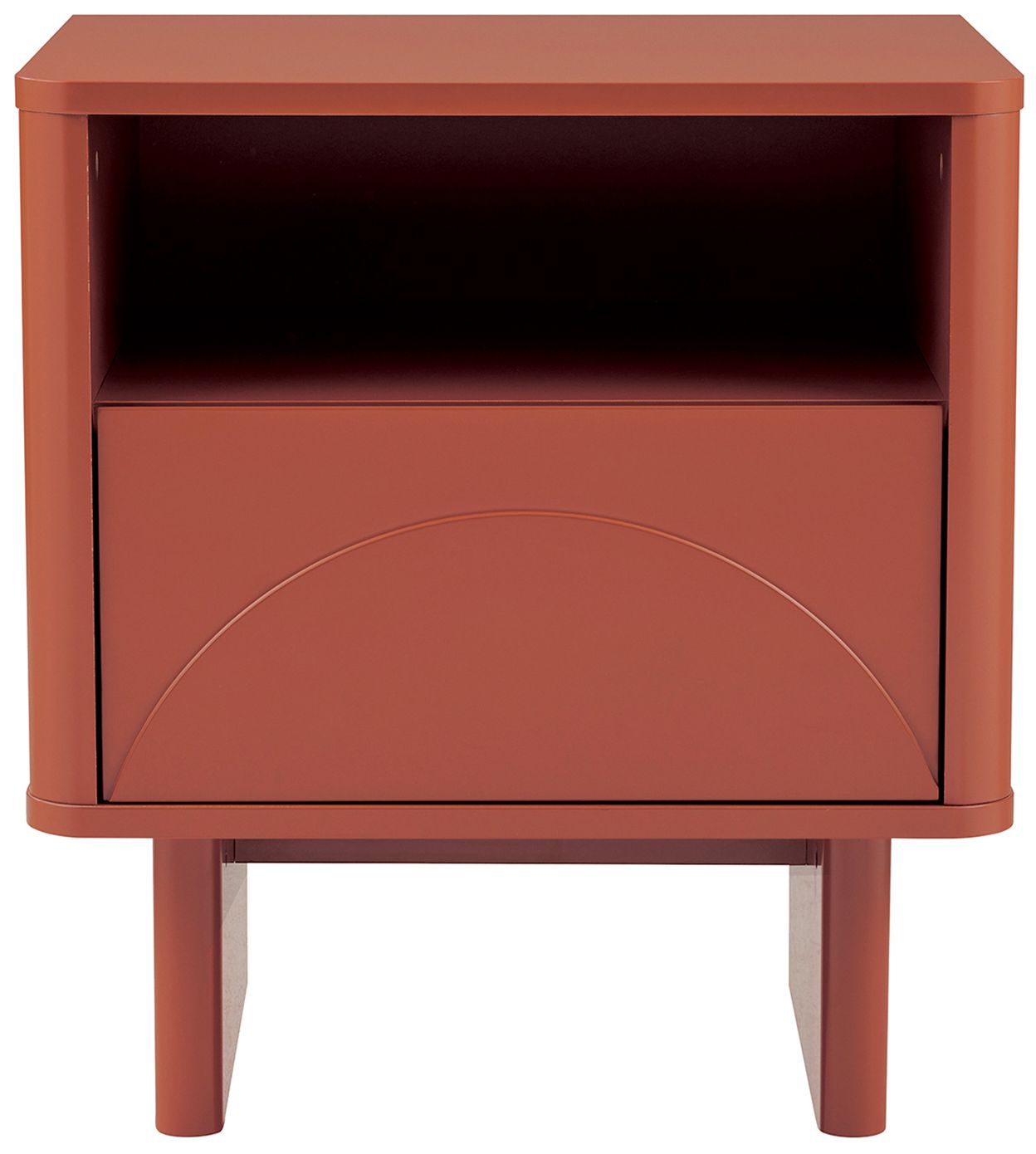 Thumbnail2 of Modern Ella Nightstand with 1 Full Extension Drawer in Terracotta