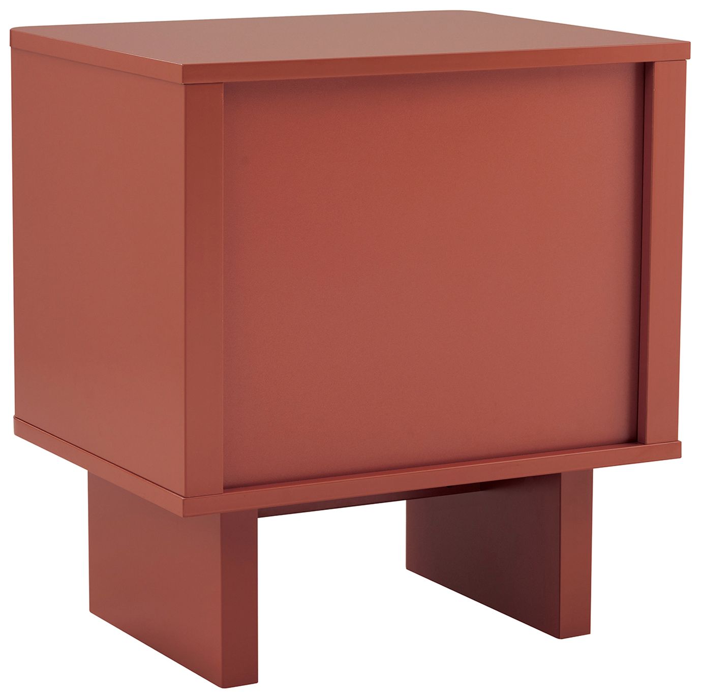 Modern Ella Nightstand with 1 Full Extension Drawer in Terracotta