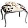 Modern Expressions Nickel and Cowhide Ottoman