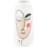 Modern Face 10 1/2" High Multi-Color Dolomite Decorative Vase