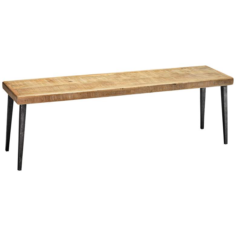 Image 1 Modern Farmhouse 57 inch Wide Natural Mango Wood Bench