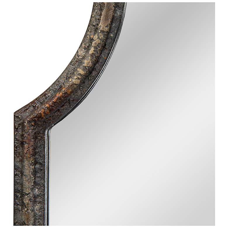 Image 4 Modern Farmhouse Metal Framed Wall Mirror, Distressed Black more views