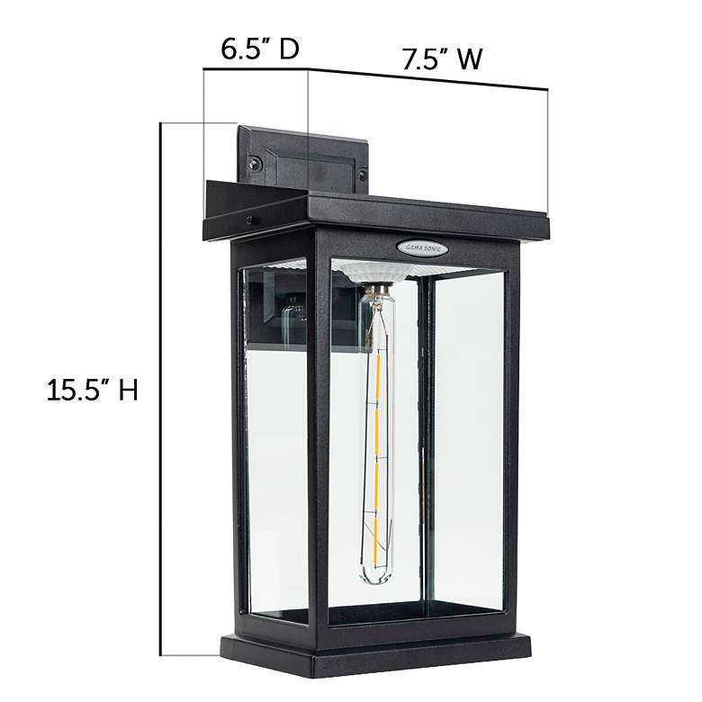 Image 7 Modern Farmhouse Solar Wall Light more views