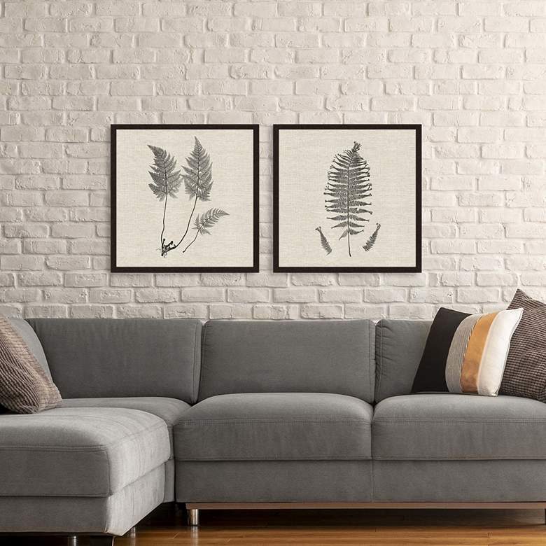 Image 1 Modern Ferns I 26 inch Square 2-Piece Framed Giclee Wall Art