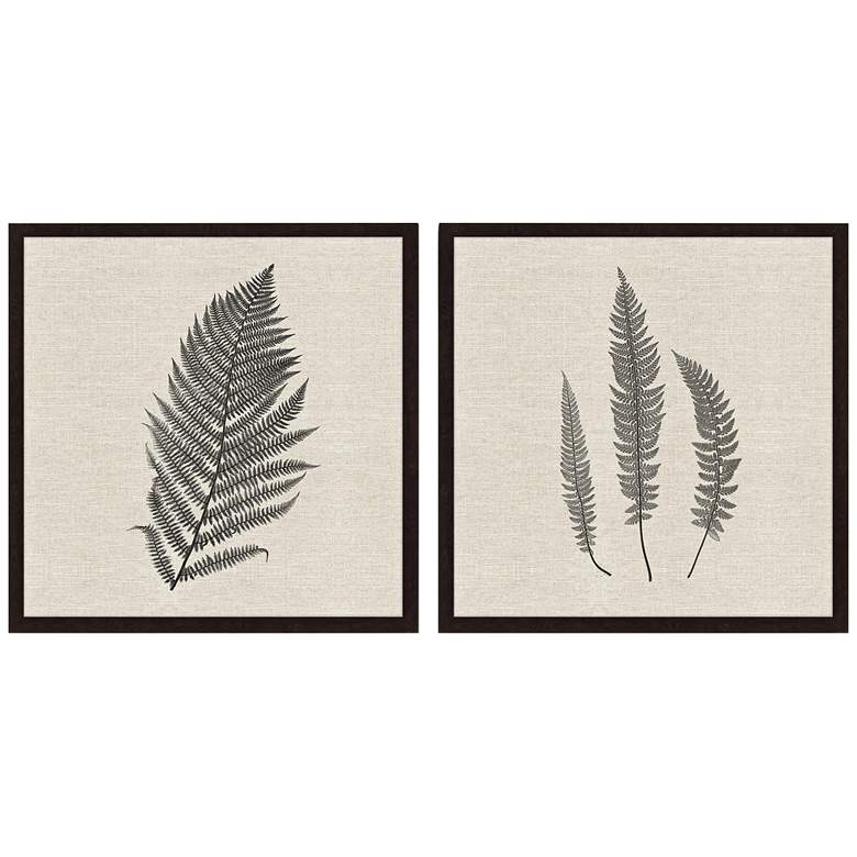 Image 2 Modern Ferns II 26" Square 2-Piece Framed Giclee Wall Art
