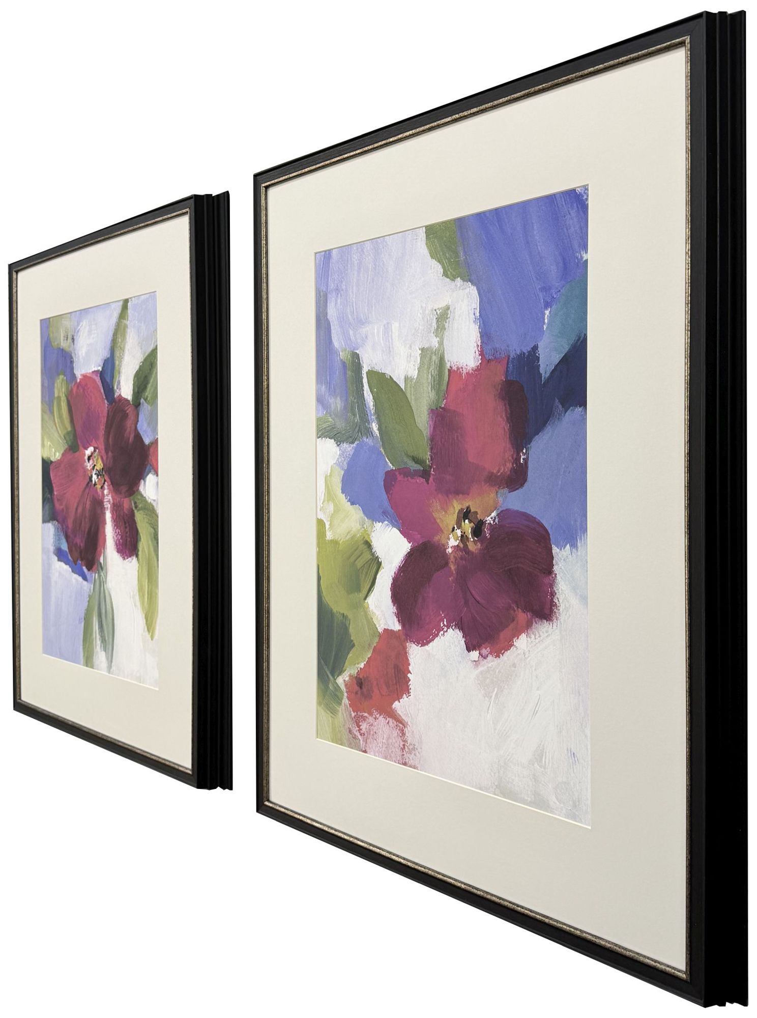 Image 2 Modern Fleur 26"W x 34"H Framed Art Set of 2 more views