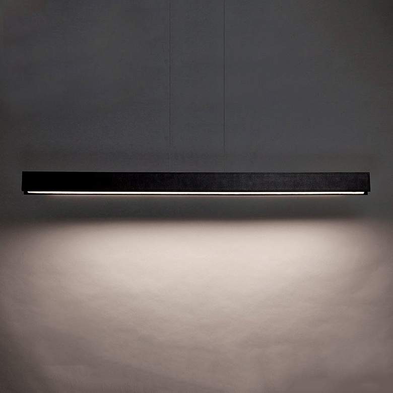 Image 3 Modern Forms 42" Wide Black Finish LED Kitchen Island Linear Pendant more views