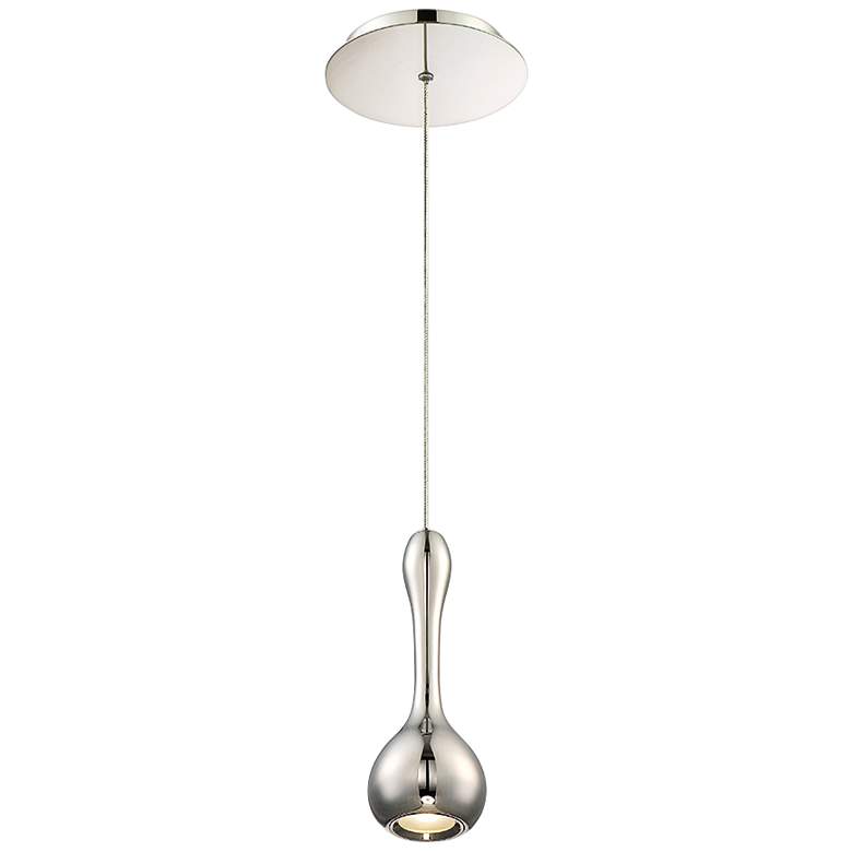 Image 1 Modern Forms Acid 3 3/4 inchW Polished Nickel LED Mini Pendant