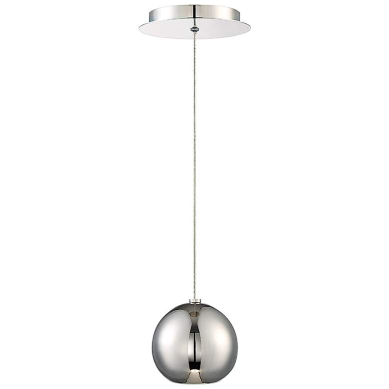 Image 4 Modern Forms Acid 4 inch Wide Polished Nickel LED Mini Pendant more views