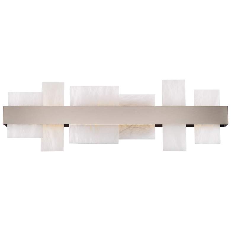 Image 1 Modern Forms Acropolis 27 1/2" Wide Brush Nickel LED Bath Light