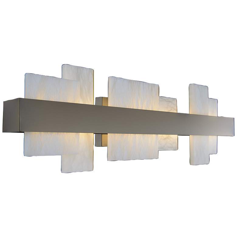 Image 4 Modern Forms Acropolis 27 1/2" Wide Brush Nickel LED Bath Light more views
