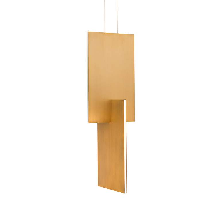 Image 2 Modern Forms Amari 11" Wide LED Aged Brass Modern Pendant more views