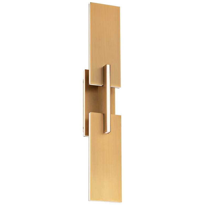 Image 2 Modern Forms Amari 22" High Aged Brass LED Wall Sconce