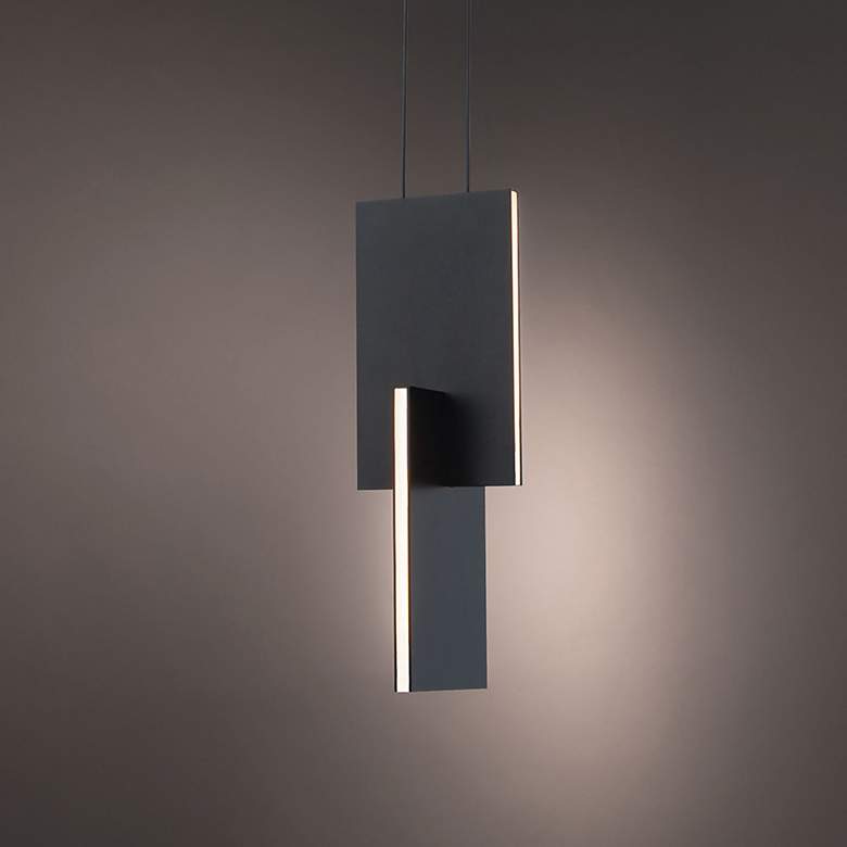 Image 1 Modern Forms Amari 4 3/4" Wide Black LED Mini Pendant