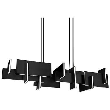 Modern Forms Amari 58" Wide Black Aluminum LED Linear Pendant