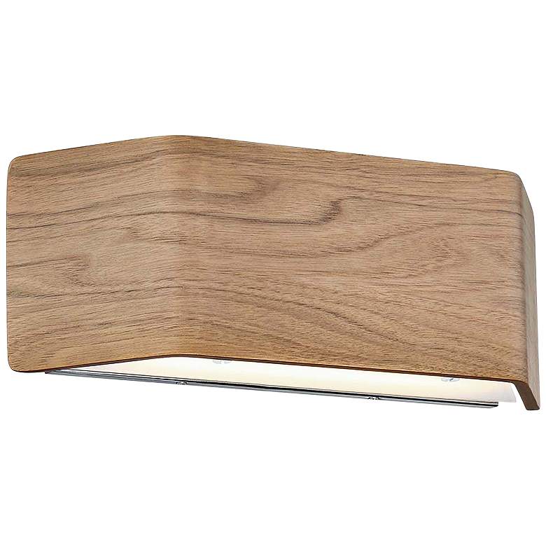 Image 1 Modern Forms Asgard 5" High Walnut LED Wall Sconce