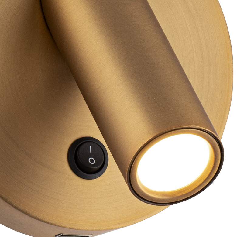 Image 2 Modern Forms Aspire Aged Brass LED Wall Lamp with USB Port more views