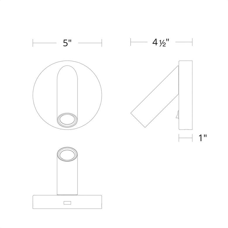 Image 5 Modern Forms Aspire Aged Brass LED Wall Lamp with USB Port more views