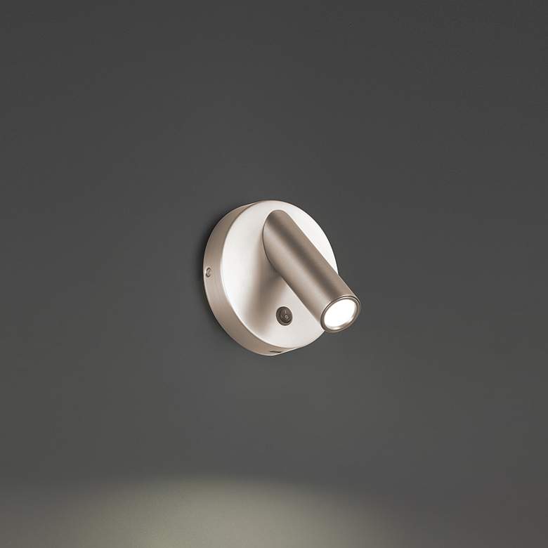 Image 3 Modern Forms Aspire Brushed Nickel LED Wall Lamp w/ USB Port more views