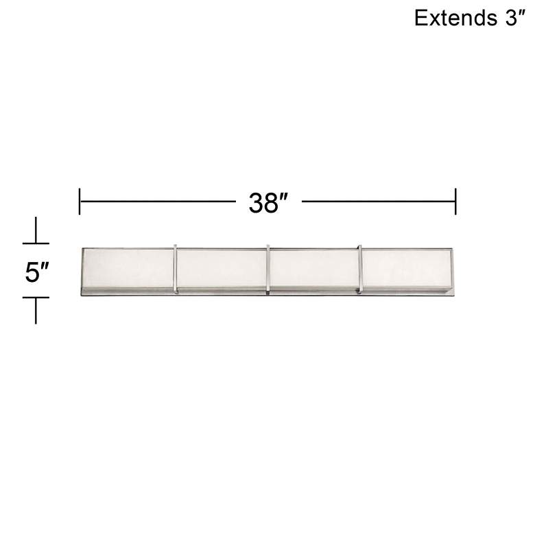 Image 3 Modern Forms Bahn 38" Wide Brushed Nickel LED Bath Light more views