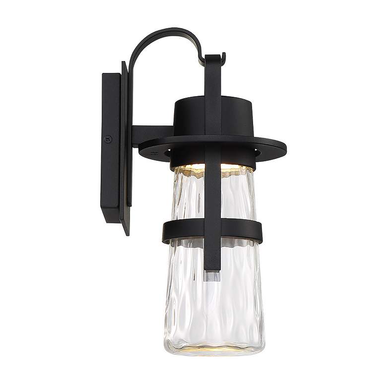 Image 3 Modern Forms Balthus 14" High Black LED Outdoor Wall Light more views