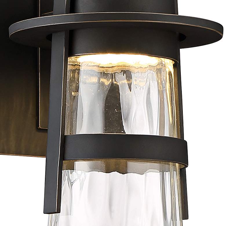 Image 3 Modern Forms Balthus 14" High Bronze LED Outdoor Lantern Wall Light more views