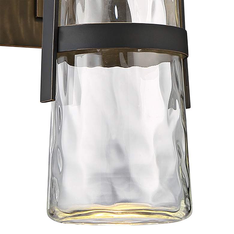 Image 3 Modern Forms Balthus 16" High Bronze LED Outdoor Lantern Wall Light more views