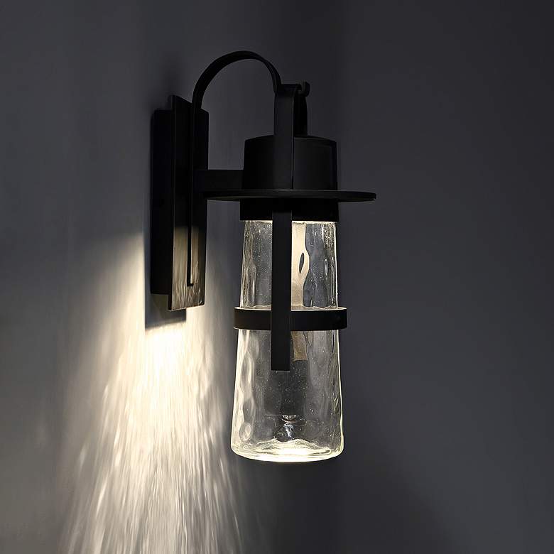 Image 4 Modern Forms Balthus 16" High Bronze LED Outdoor Lantern Wall Light more views