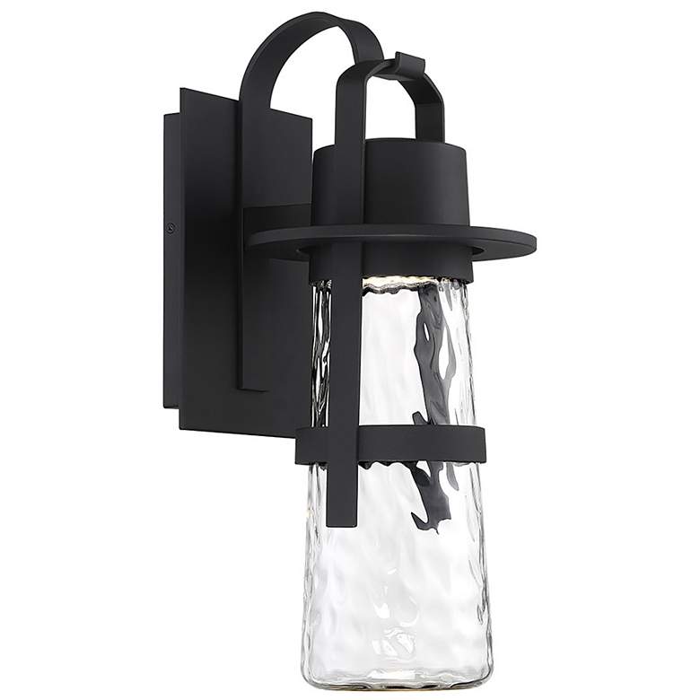 Image 1 Modern Forms Balthus 21" High Black LED Outdoor Wall Light