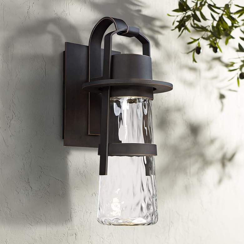Image 1 Modern Forms Balthus 21" High Bronze LED Outdoor Wall Light