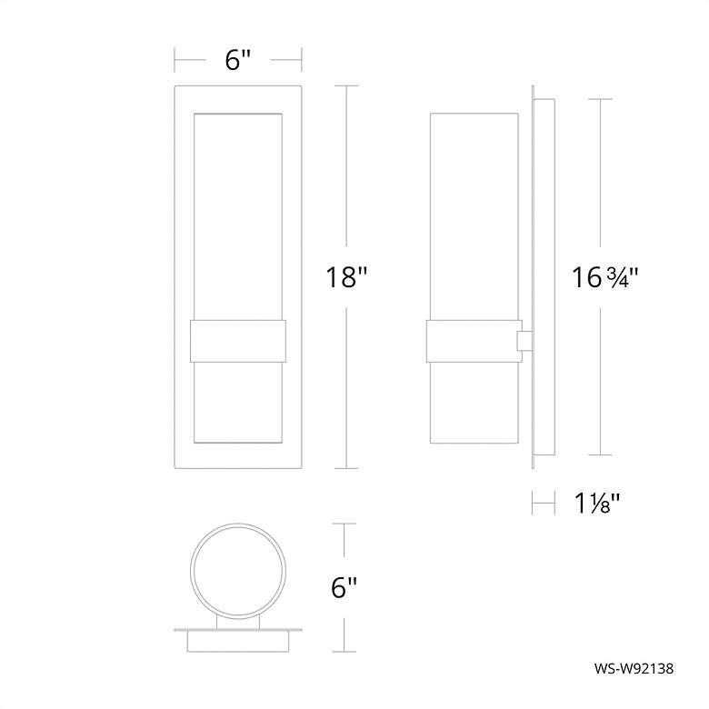 Image 5 Modern Forms Beacon 18" High Black LED Outdoor Wall Light more views