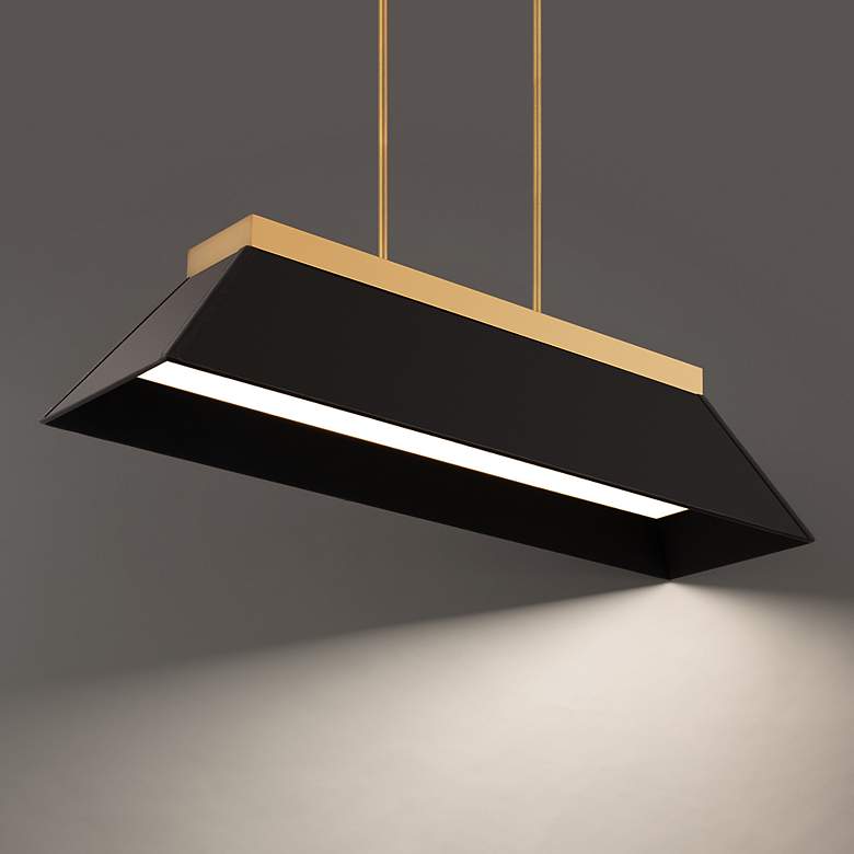 Image 1 Modern Forms Bentley 44" Wide Aged Brass LED Modern Pendant Light