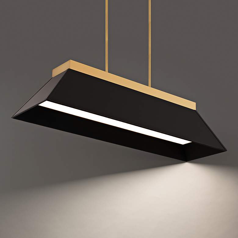 Image 4 Modern Forms Bentley 44" Wide Aged Brass LED Pendant Light more views
