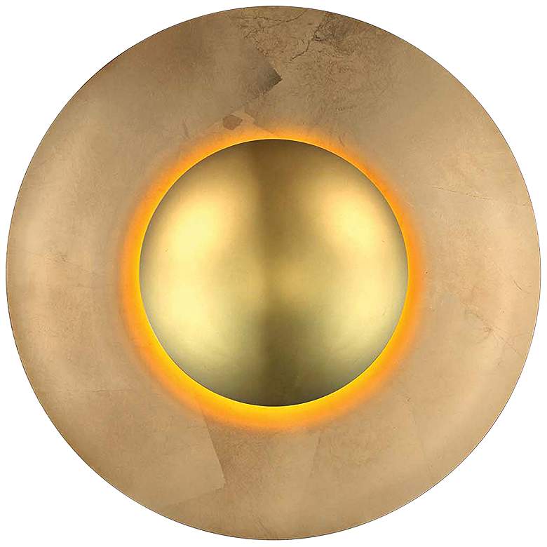 Image 1 Modern Forms Blaze 18" High Gold Leaf LED Wall Sconce