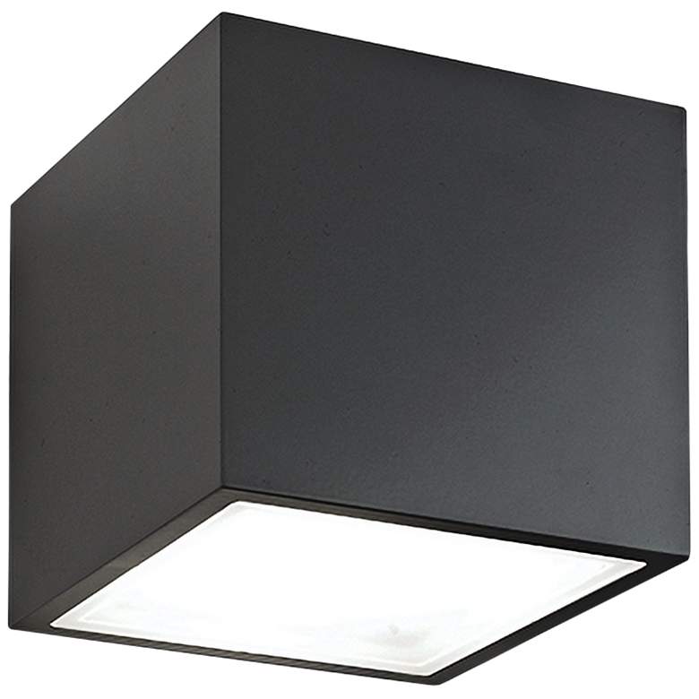 Image 1 Modern Forms Bloc 5 1/2" High Black LED Outdoor Wall Light
