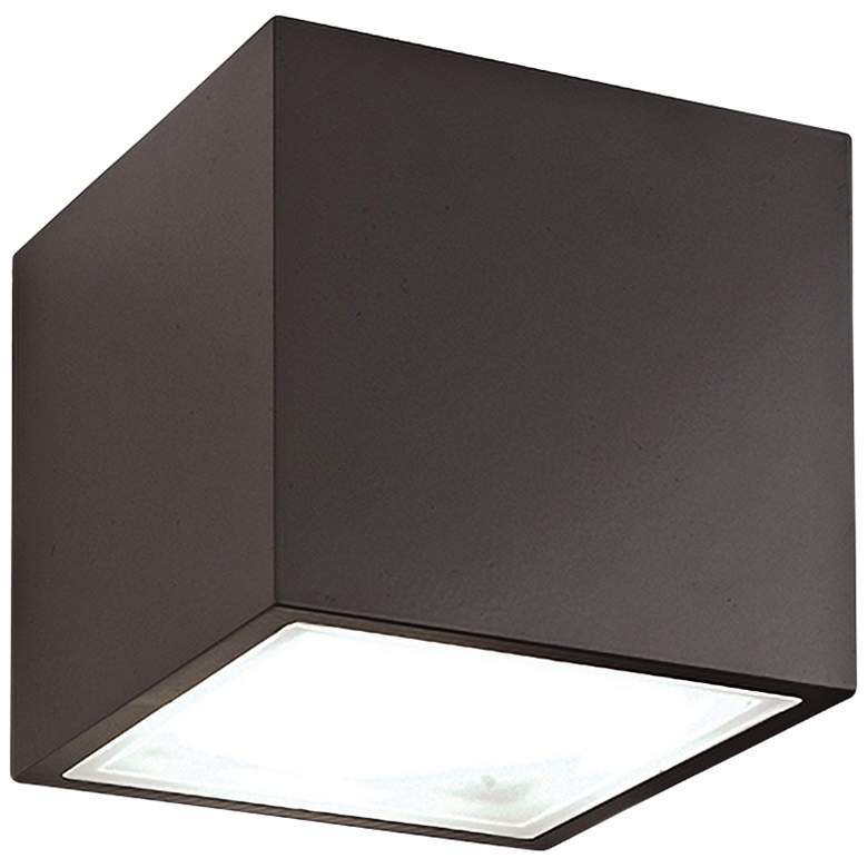 Image 1 Modern Forms Bloc 5 1/2" High Bronze LED Outdoor Wall Light