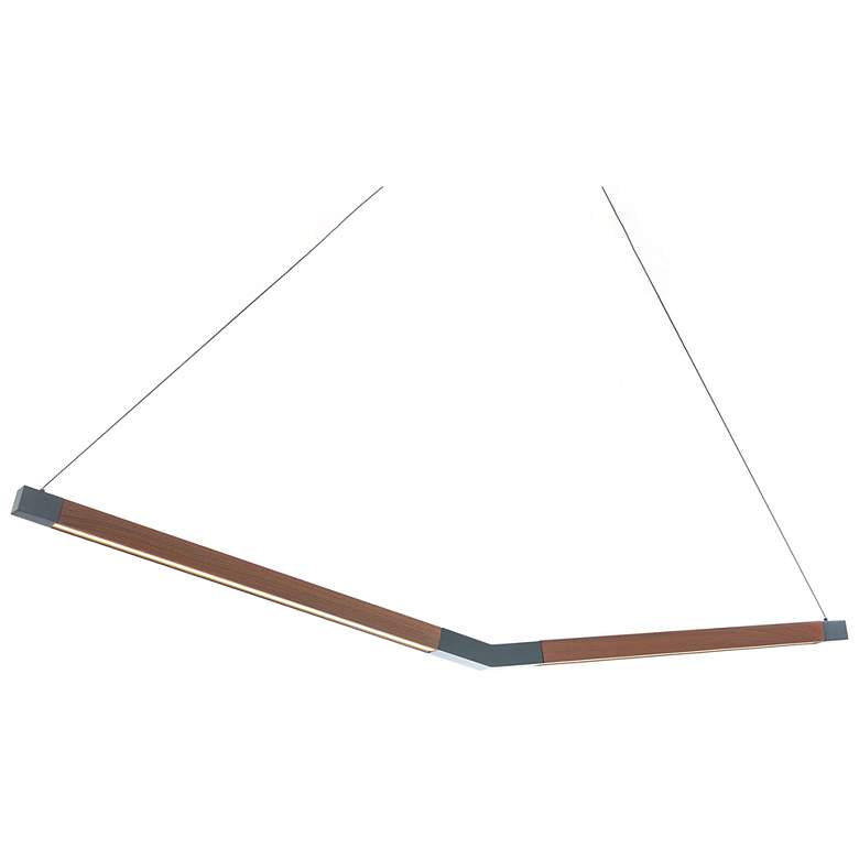 Image 1 Modern Forms Bough 54 1/2" W Black Walnut LED Linear Pendant