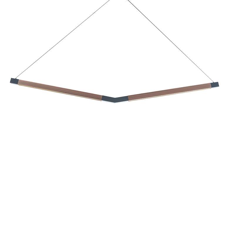 Image 2 Modern Forms Bough 54 1/2" W Black Walnut LED Linear Pendant more views