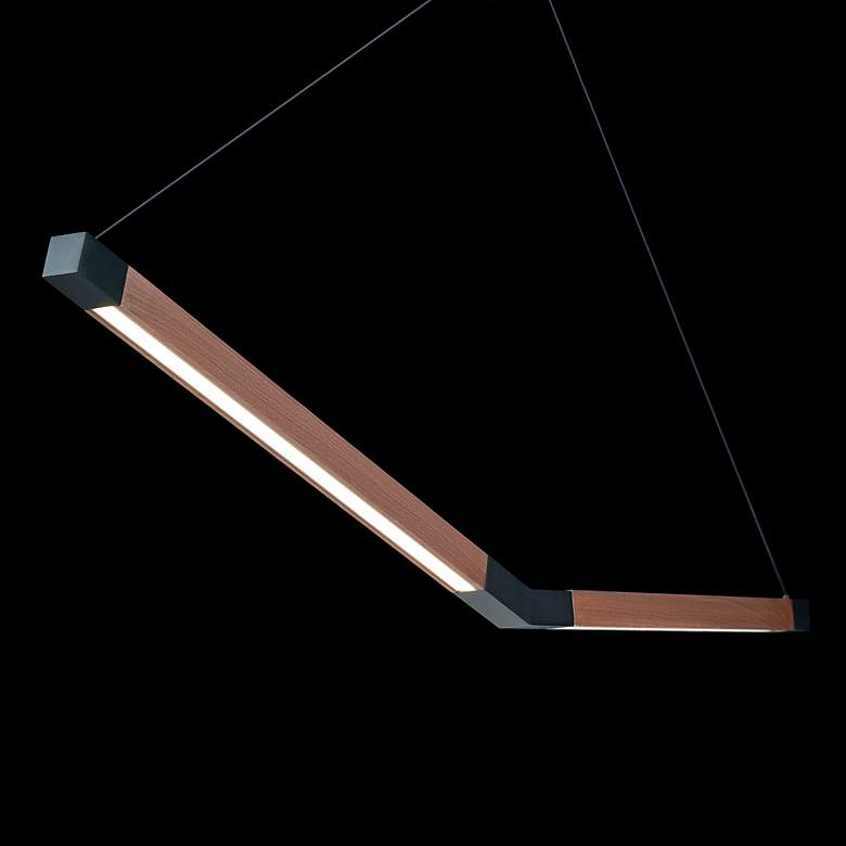Image 4 Modern Forms Bough 54 1/2" W Black Walnut LED Linear Pendant more views