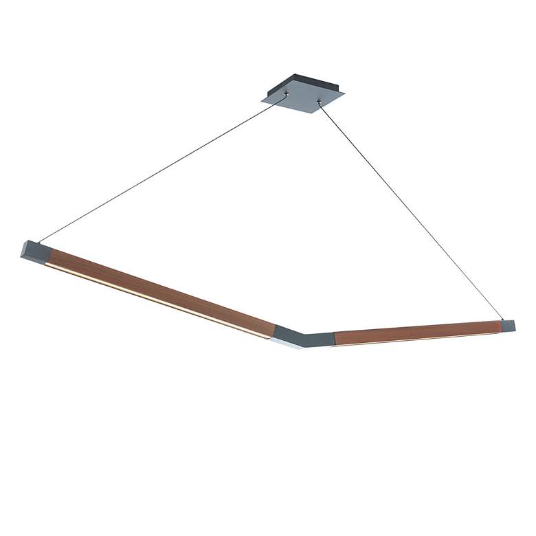 Image 5 Modern Forms Bough 54 1/2" W Black Walnut LED Linear Pendant more views