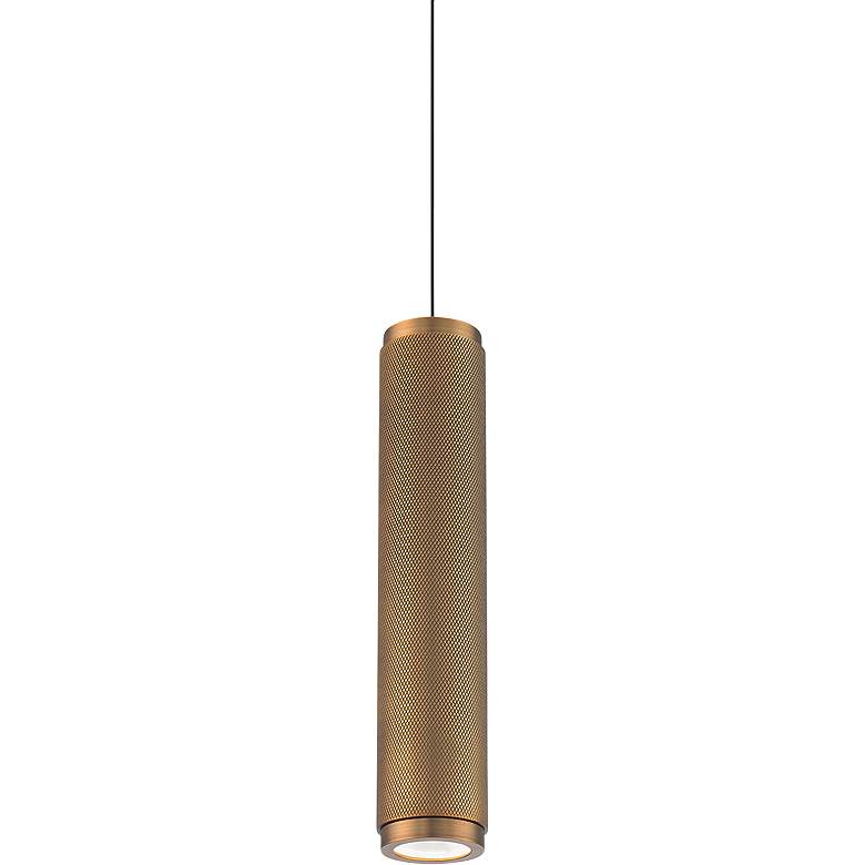 Image 1 Modern Forms Burning Man 13.5" High Aged Brass Modern Mini Pendant