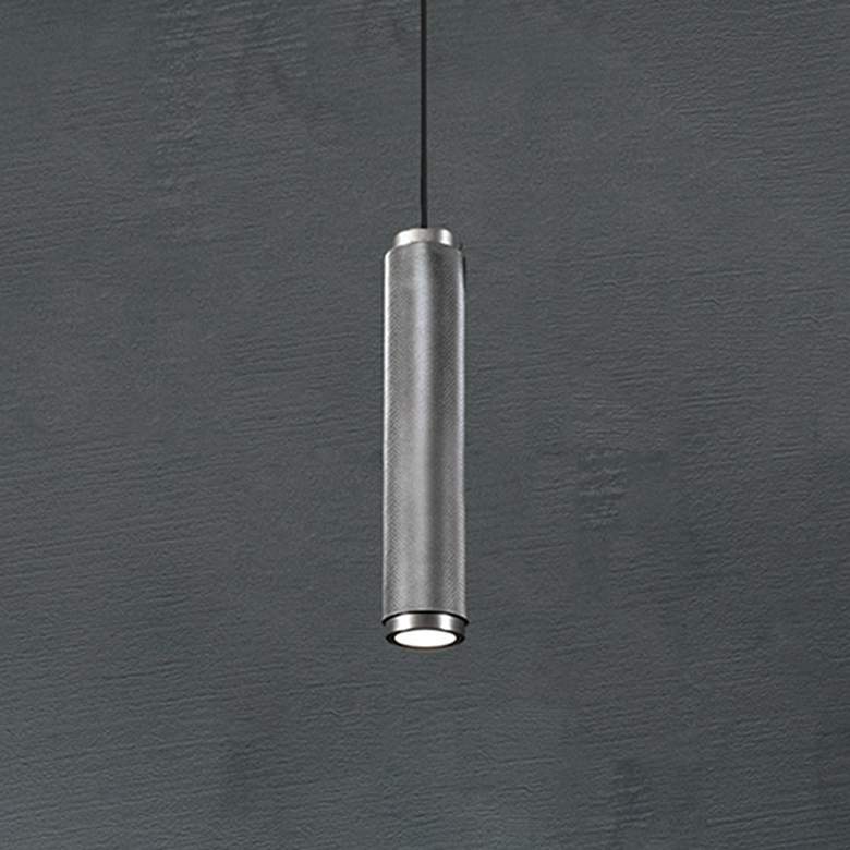 Image 1 Modern Forms Burning Man 13.5" High Nickel Finish Modern Mini Pendant