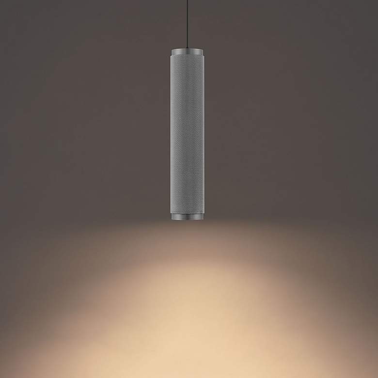 Image 3 Modern Forms Burning Man 13.5" High Nickel Finish Modern Mini Pendant more views